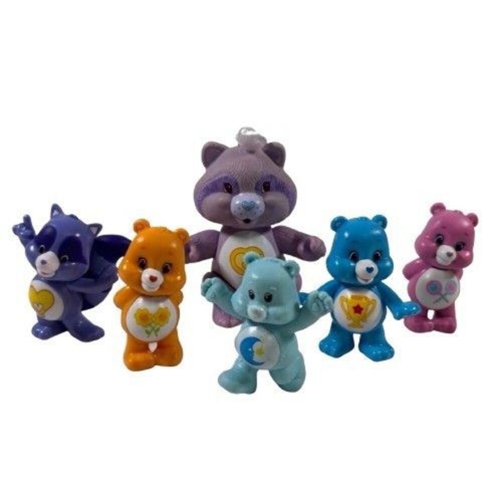 Vintage 1980's AGC Kenner Care Bears Friends Cousins 2" & 3" PVC Figure Lot Of 6